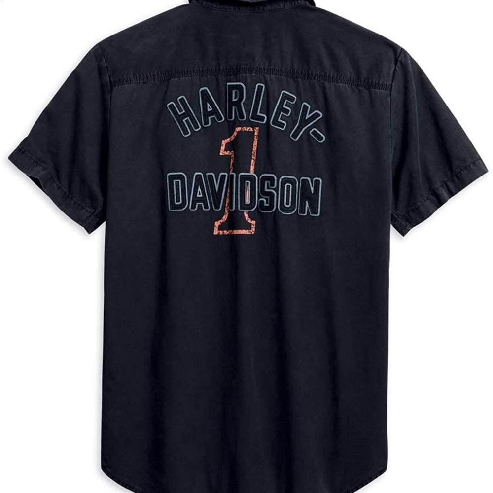 Harley Davidson #1 racing logo shirt - Picture 2 of 3